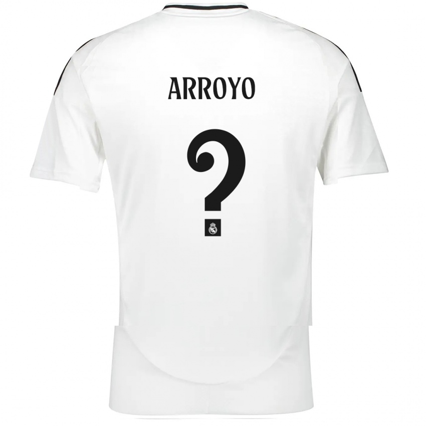 Criança Camisola Diego Arroyo #0 Branco Principal 2024/25 Camisa Brasil