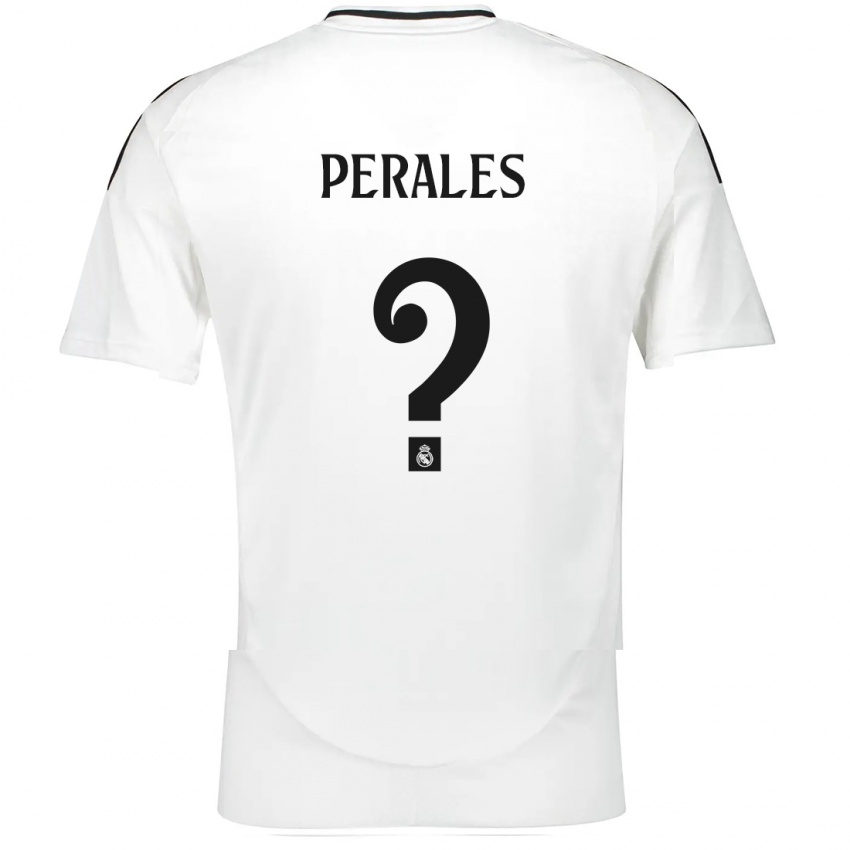 Criança Camisola Miguel Perales #0 Branco Principal 2024/25 Camisa Brasil