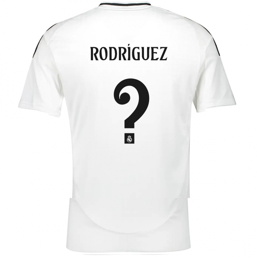 Criança Camisola Álvaro Rodríguez #0 Branco Principal 2024/25 Camisa Brasil