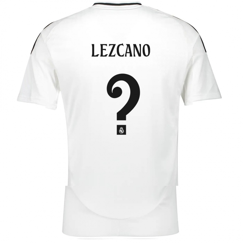 Criança Camisola Álvaro Lezcano #0 Branco Principal 2024/25 Camisa Brasil