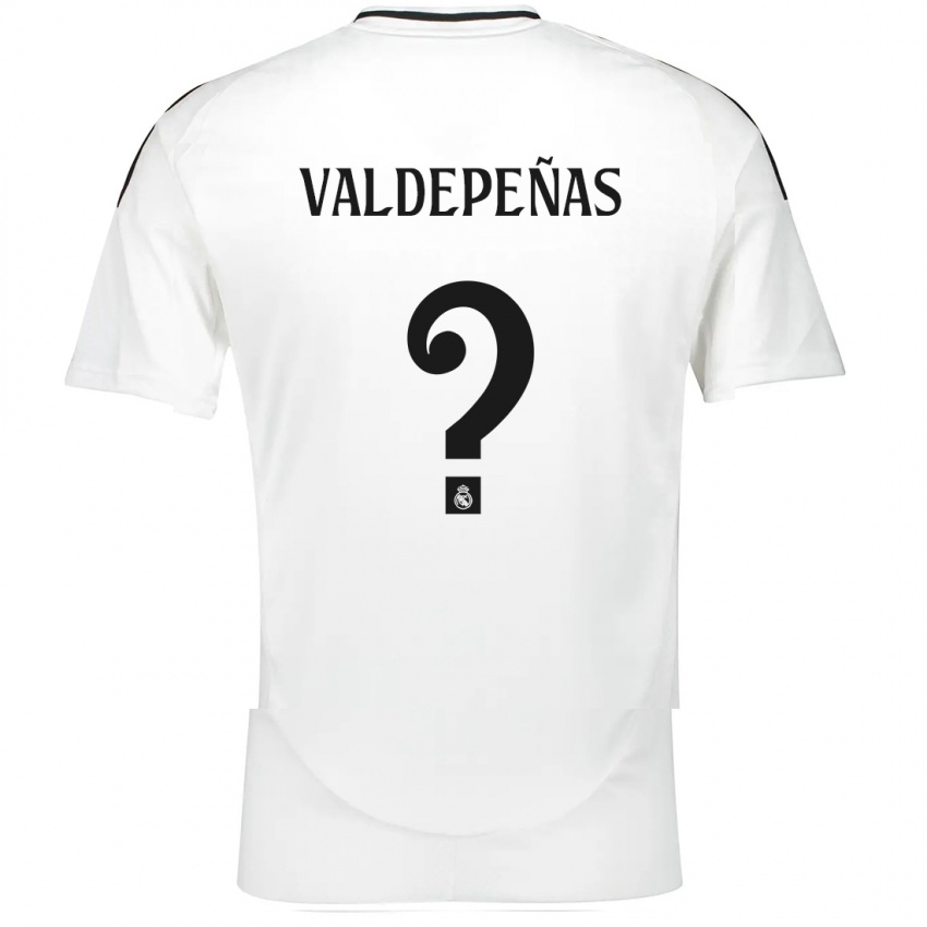 Criança Camisola Víctor Valdepeñas #0 Branco Principal 2024/25 Camisa Brasil