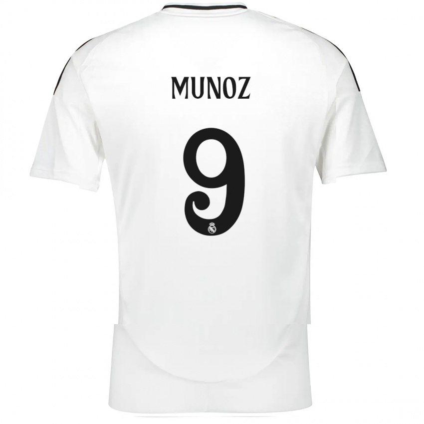 Criança Camisola Victor Munoz #9 Branco Principal 2024/25 Camisa Brasil