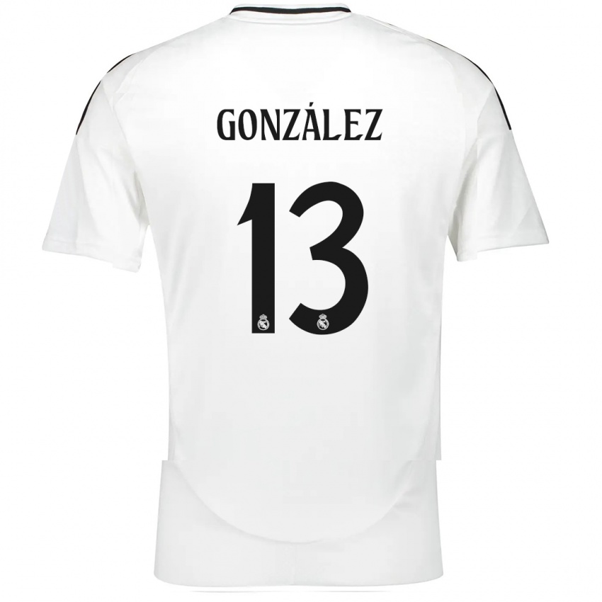 Criança Camisola Fran González #13 Branco Principal 2024/25 Camisa Brasil