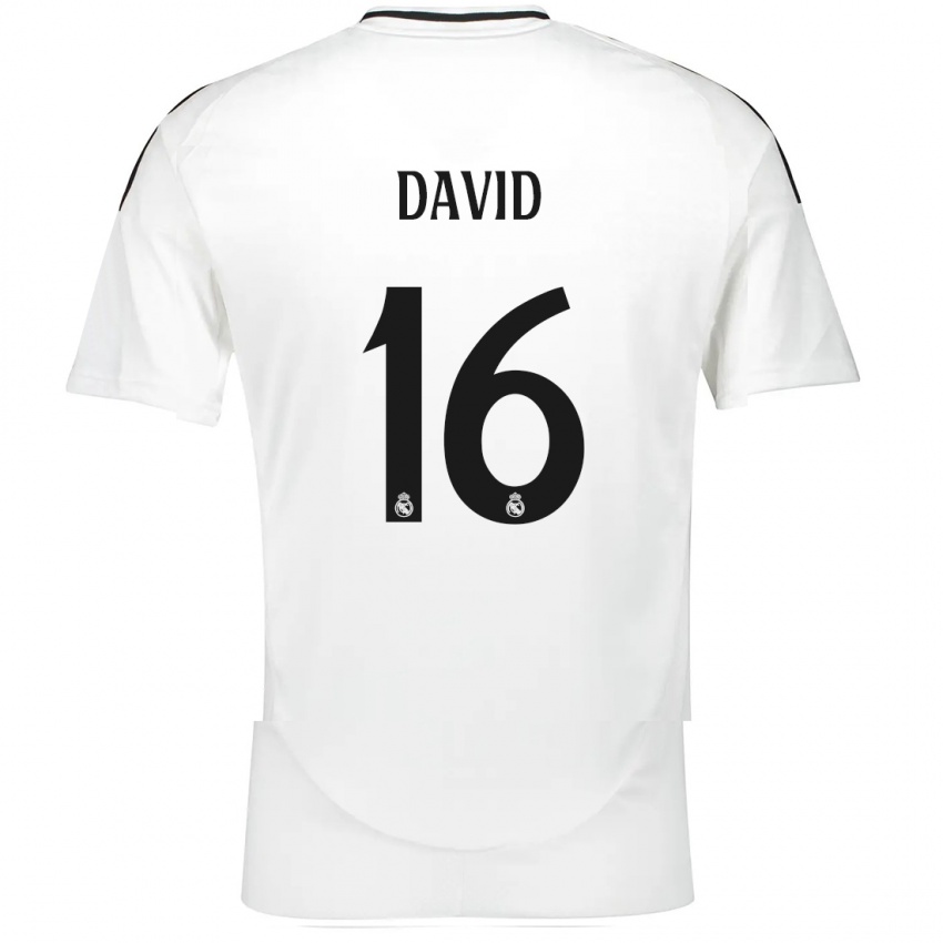 Criança Camisola Antonio David #16 Branco Principal 2024/25 Camisa Brasil