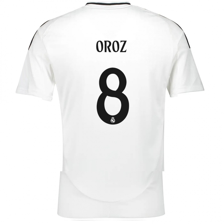 Criança Camisola Maite Oroz #8 Branco Principal 2024/25 Camisa Brasil