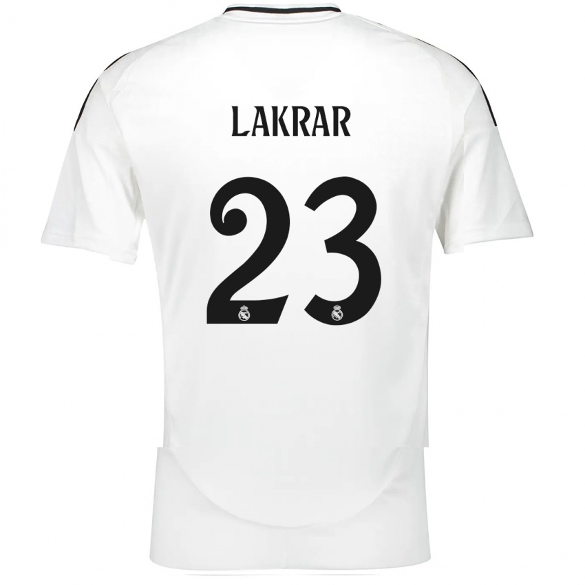 Criança Camisola Maëlle Lakrar #23 Branco Principal 2024/25 Camisa Brasil