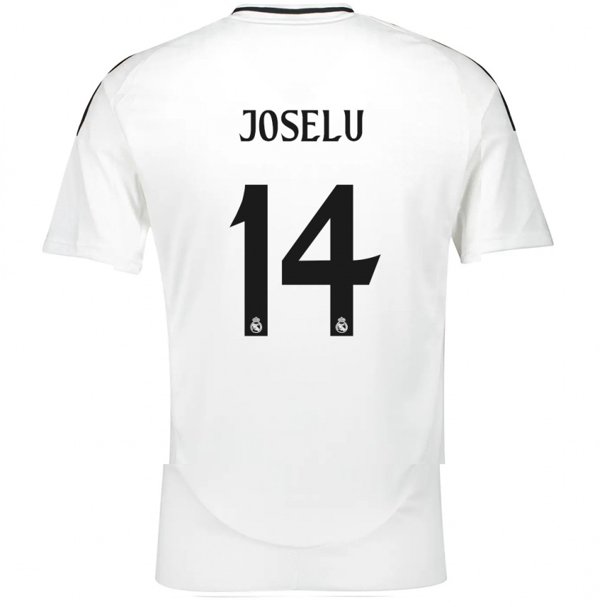 Criança Camisola Joselu #14 Branco Principal 2024/25 Camisa Brasil