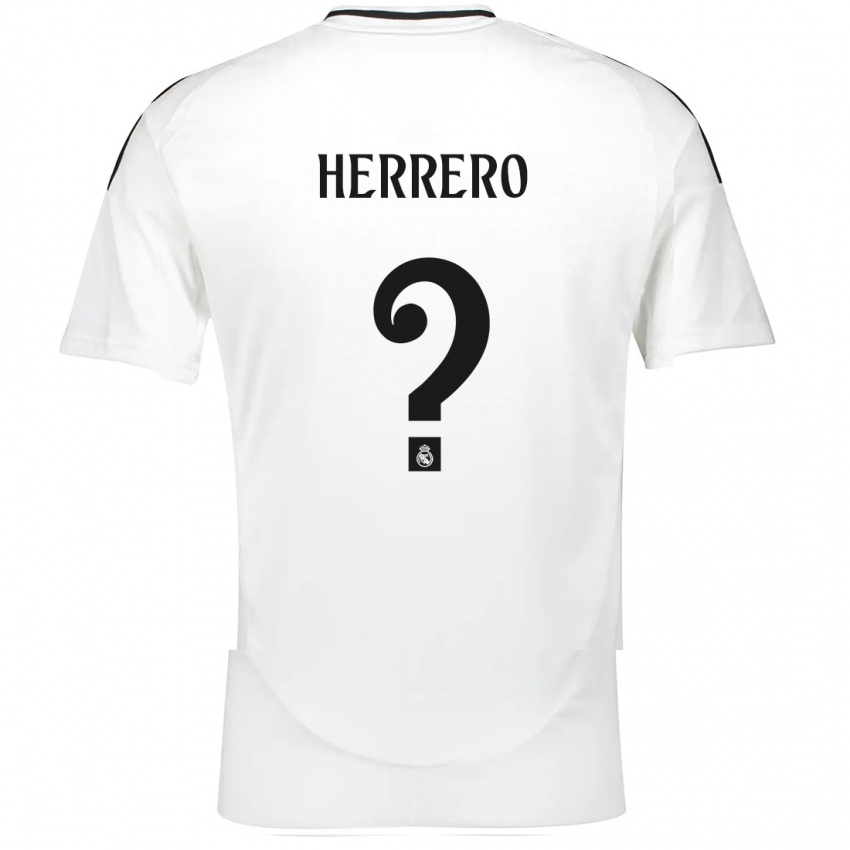 Criança Camisola Enrique Herrero #0 Branco Principal 2024/25 Camisa Brasil