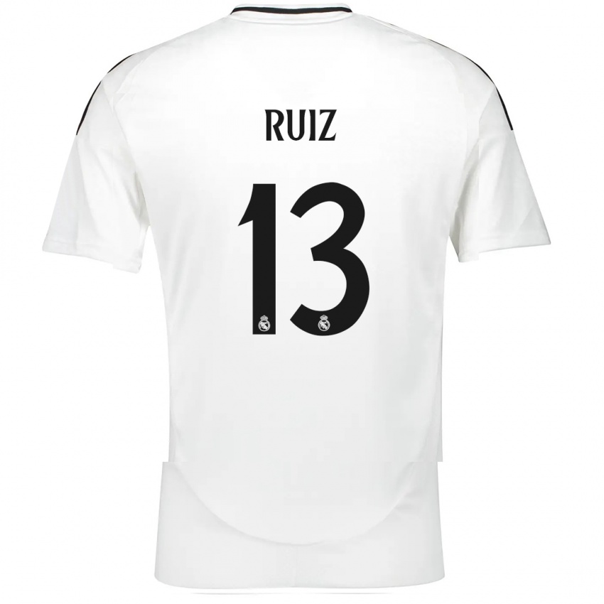 Criança Camisola Guillermo Ruiz #13 Branco Principal 2024/25 Camisa Brasil