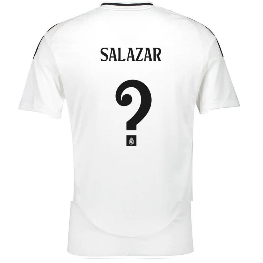 Criança Camisola Isra Salazar #0 Branco Principal 2024/25 Camisa Brasil