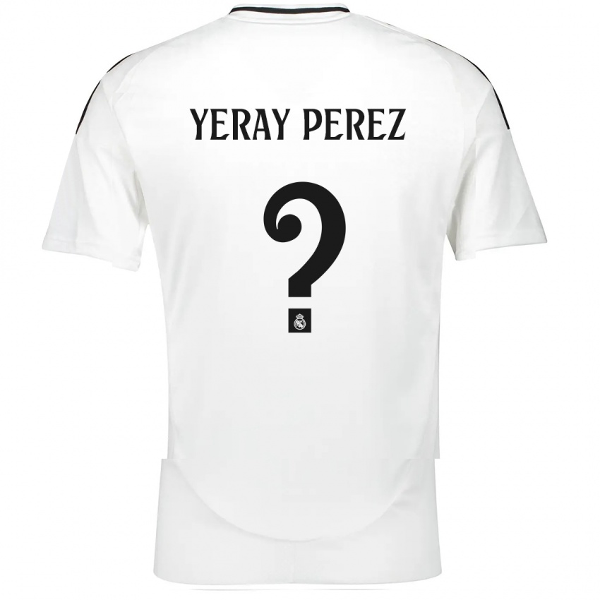 Criança Camisola Yeray Perez #0 Branco Principal 2024/25 Camisa Brasil