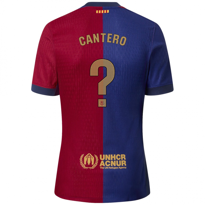 Criança Camisola Rubén Cantero #0 Azul Vermelho Principal 2024/25 Camisa Brasil