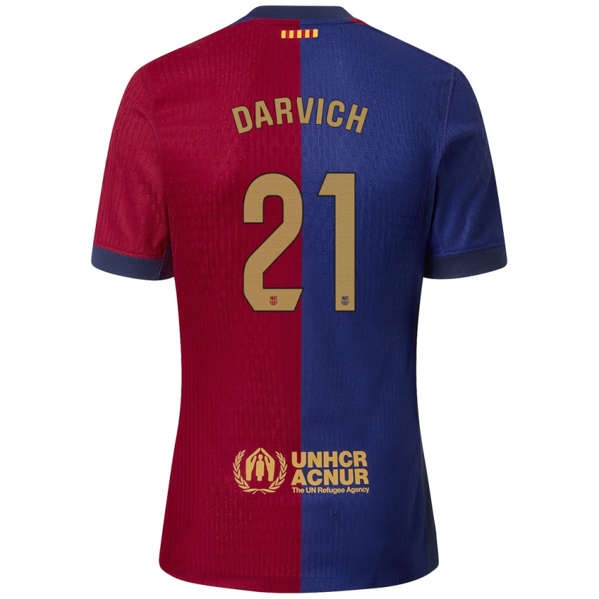 Criança Camisola Noah Darvich #21 Azul Vermelho Principal 2024/25 Camisa Brasil