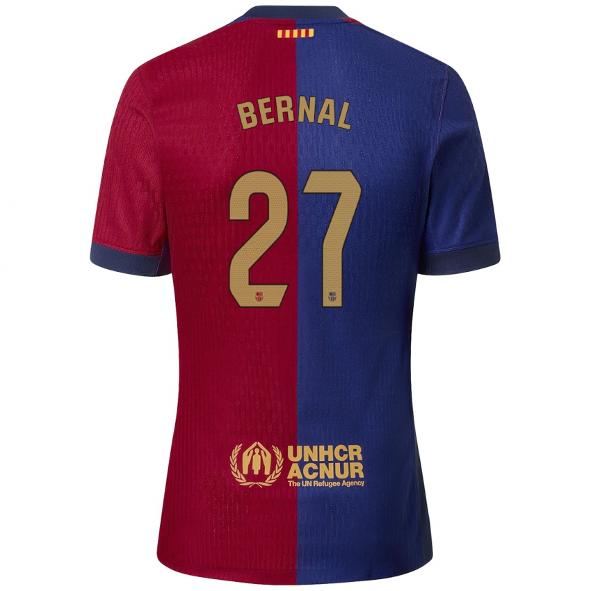 Criança Camisola Marc Bernal #27 Azul Vermelho Principal 2024/25 Camisa Brasil