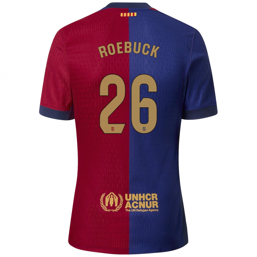 Criança Camisola Ellie Roebuck #26 Azul Vermelho Principal 2024/25 Camisa Brasil