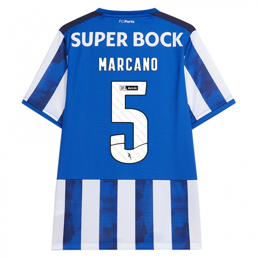 Criança Camisola Ivan Marcano #5 Azul Azul Principal 2024/25 Camisa Brasil