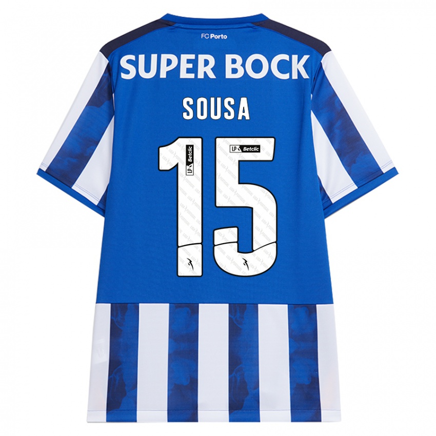 Criança Camisola Vasco Sousa #15 Azul Azul Principal 2024/25 Camisa Brasil