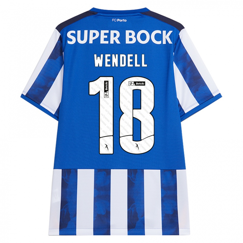 Criança Camisola Wendell #18 Azul Azul Principal 2024/25 Camisa Brasil