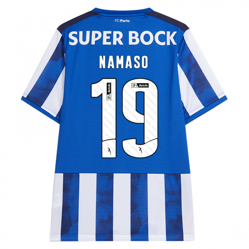 Criança Camisola Danny Namaso #19 Azul Azul Principal 2024/25 Camisa Brasil