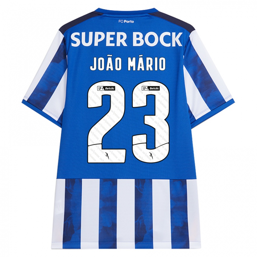 Criança Camisola Joao Mario #23 Azul Azul Principal 2024/25 Camisa Brasil