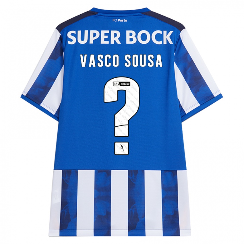 Criança Camisola Vasco Sousa #0 Azul Azul Principal 2024/25 Camisa Brasil