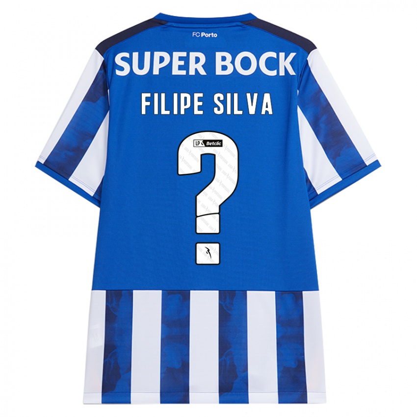 Criança Camisola Filipe Silva #0 Azul Azul Principal 2024/25 Camisa Brasil