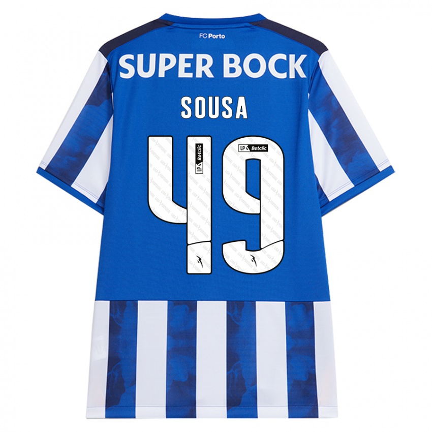 Criança Camisola Gonçalo Sousa #49 Azul Azul Principal 2024/25 Camisa Brasil