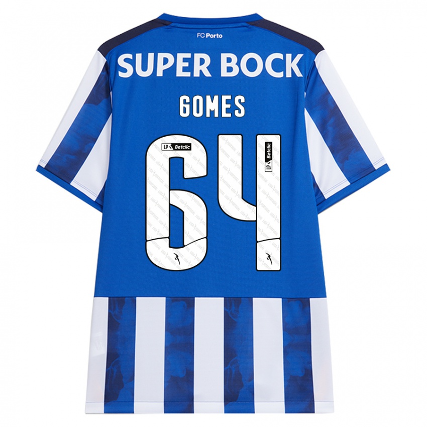 Criança Camisola Luís Gomes #64 Azul Azul Principal 2024/25 Camisa Brasil