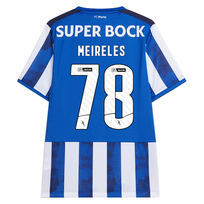 Criança Camisola Jorge Meireles #78 Azul Azul Principal 2024/25 Camisa Brasil