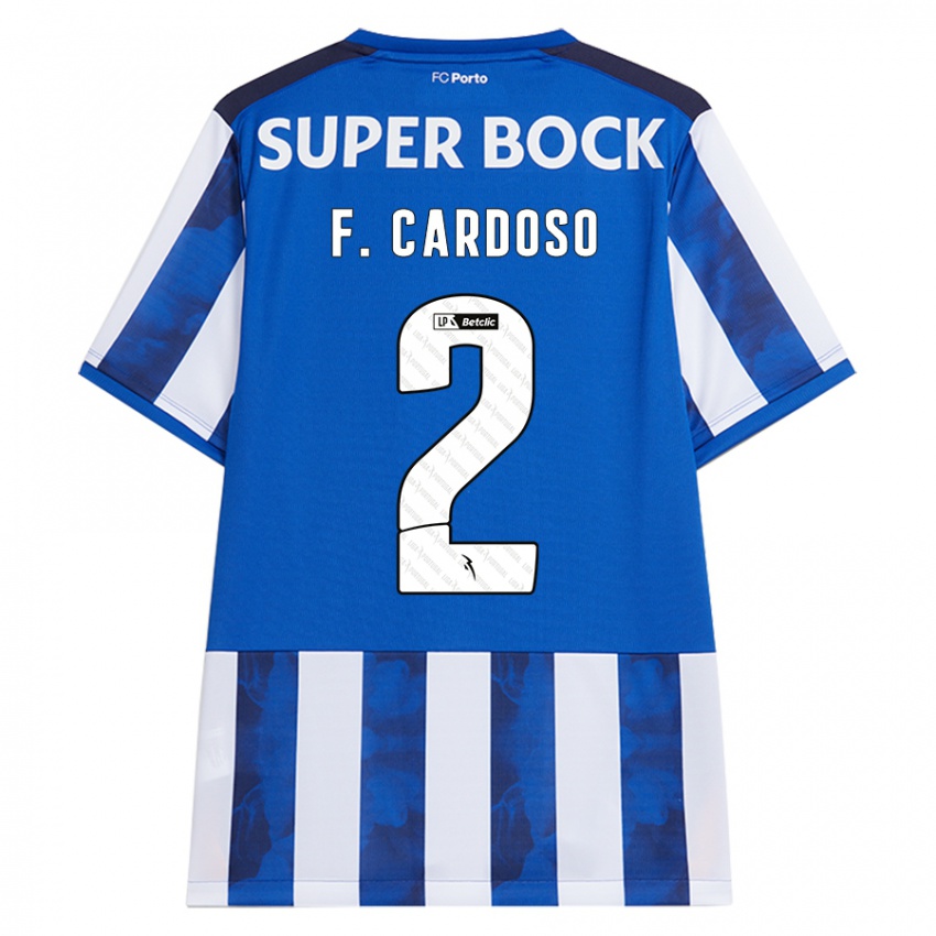 Criança Camisola Fabio Cardoso #2 Azul Azul Principal 2024/25 Camisa Brasil