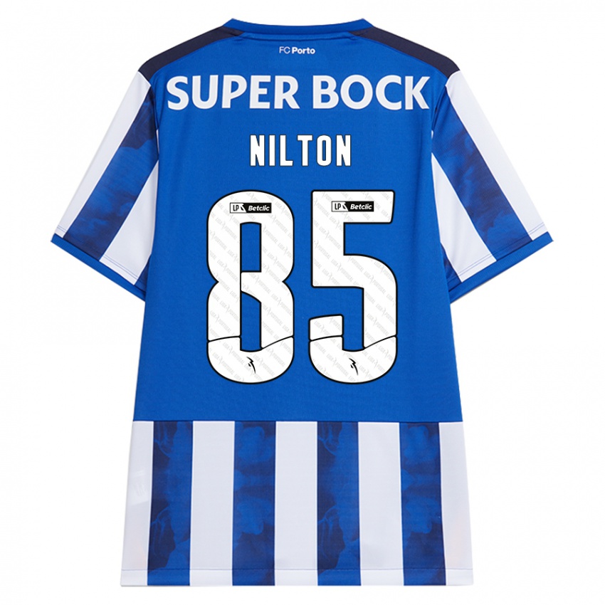 Criança Camisola Nilton #85 Azul Azul Principal 2024/25 Camisa Brasil