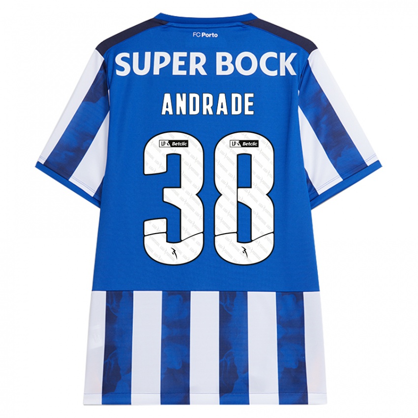 Criança Camisola Fernando Andrade #38 Azul Azul Principal 2024/25 Camisa Brasil