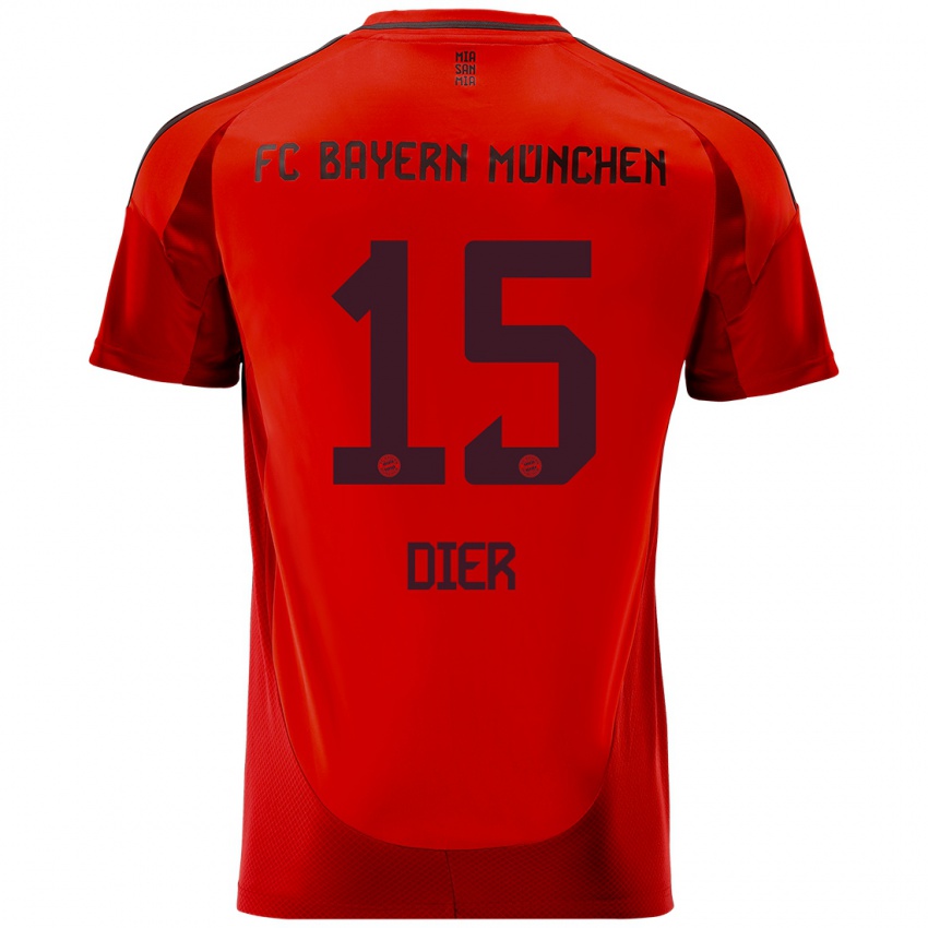 Criança Camisola Eric Dier #15 Vermelho Principal 2024/25 Camisa Brasil