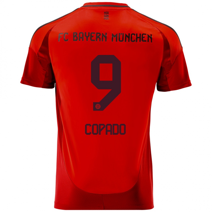 Criança Camisola Lucas Copado #9 Vermelho Principal 2024/25 Camisa Brasil