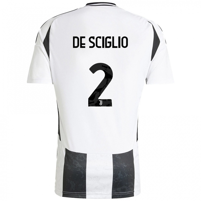 Criança Camisola Mattia De Sciglio #2 Preto Branco Principal 2024/25 Camisa Brasil