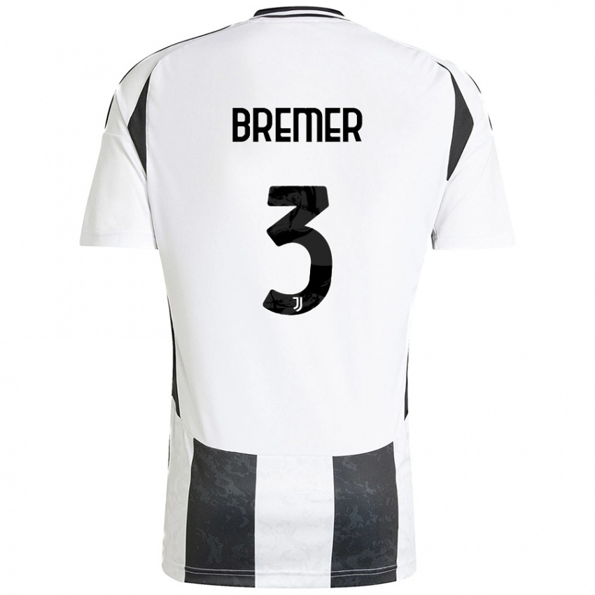 Criança Camisola Bremer #3 Preto Branco Principal 2024/25 Camisa Brasil