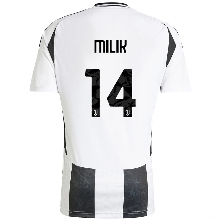 Criança Camisola Arkadiusz Milik #14 Preto Branco Principal 2024/25 Camisa Brasil