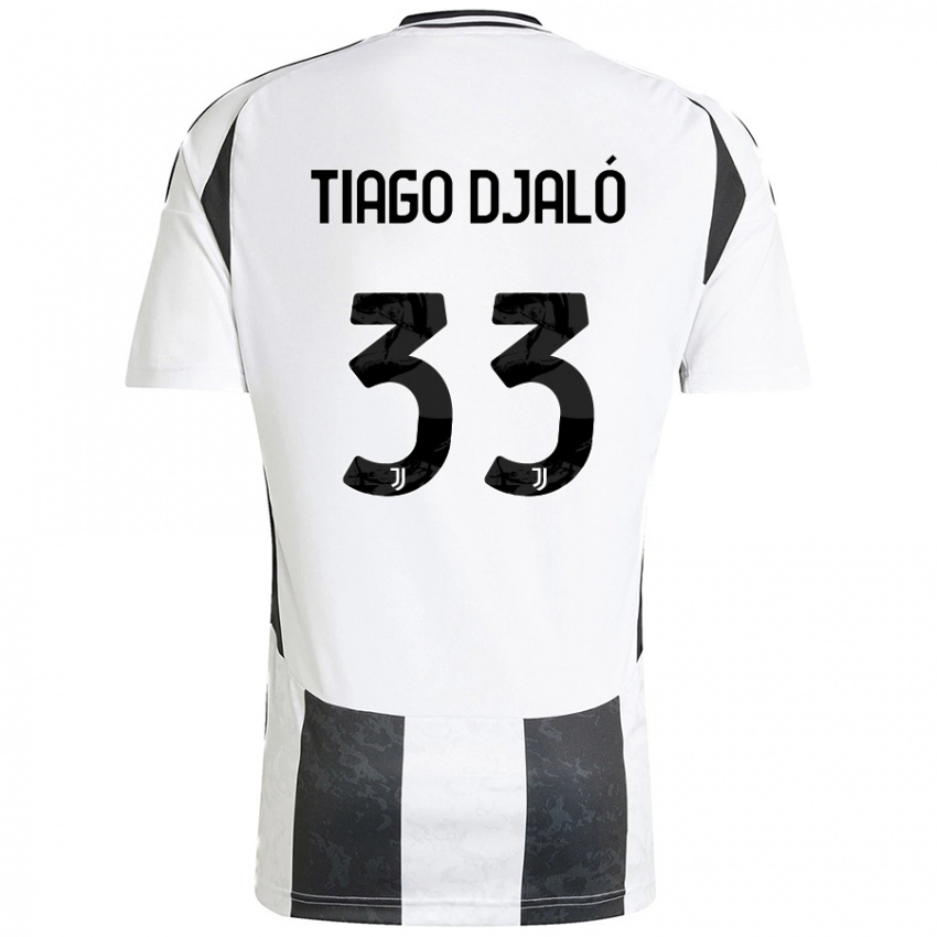 Criança Camisola Tiago Djaló #33 Preto Branco Principal 2024/25 Camisa Brasil