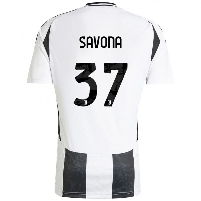 Criança Camisola Nicolo Savona #37 Preto Branco Principal 2024/25 Camisa Brasil