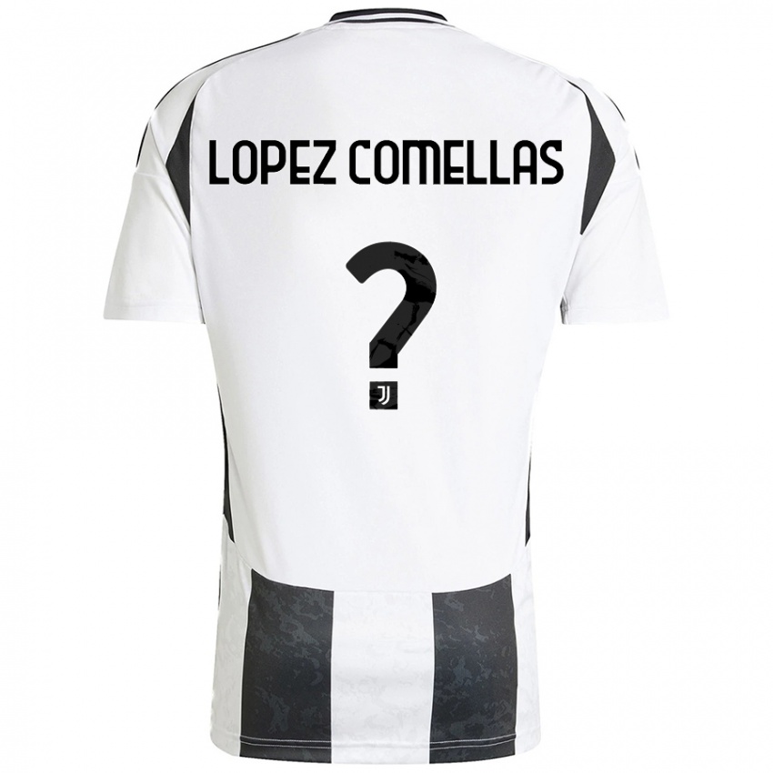 Criança Camisola Ivan Lopez Comellas #0 Preto Branco Principal 2024/25 Camisa Brasil