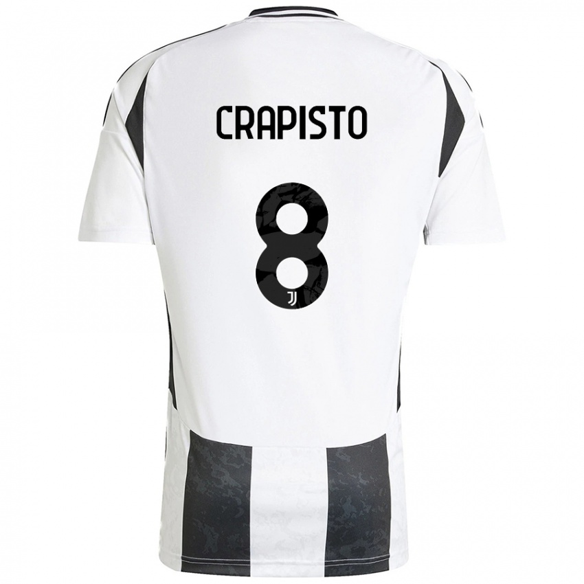 Criança Camisola Francesco Crapisto #8 Preto Branco Principal 2024/25 Camisa Brasil