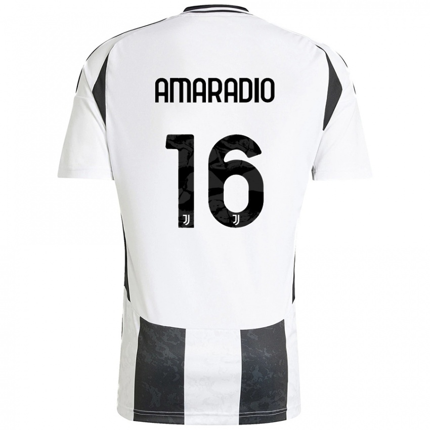 Criança Camisola Luca Amaradio #16 Preto Branco Principal 2024/25 Camisa Brasil