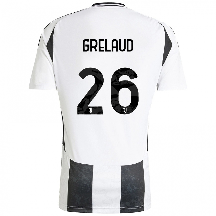 Criança Camisola Josue Grelaud #26 Preto Branco Principal 2024/25 Camisa Brasil