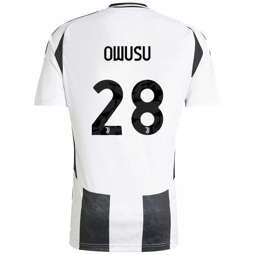 Criança Camisola Augusto Owusu #28 Preto Branco Principal 2024/25 Camisa Brasil