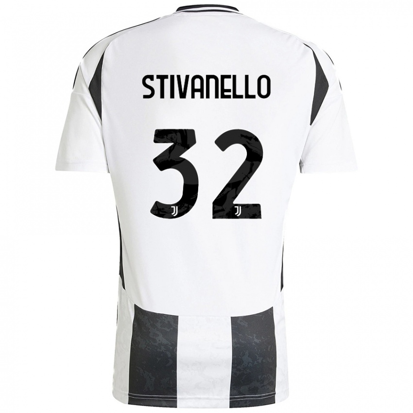 Criança Camisola Riccardo Stivanello #32 Preto Branco Principal 2024/25 Camisa Brasil