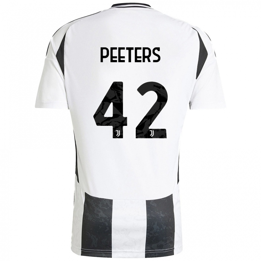 Criança Camisola Daouda Peeters #42 Preto Branco Principal 2024/25 Camisa Brasil