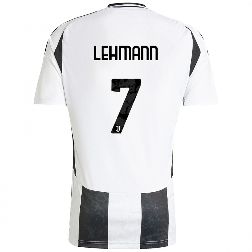 Criança Camisola Alisha Lehmann #7 Preto Branco Principal 2024/25 Camisa Brasil