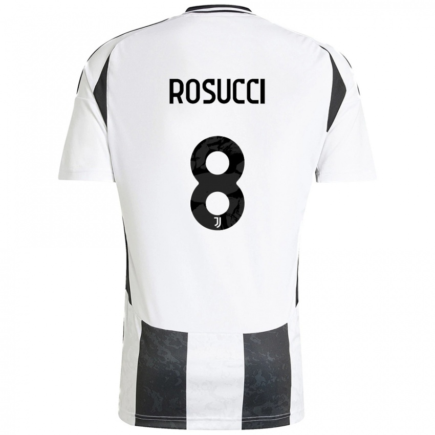 Criança Camisola Martina Rosucci #8 Preto Branco Principal 2024/25 Camisa Brasil