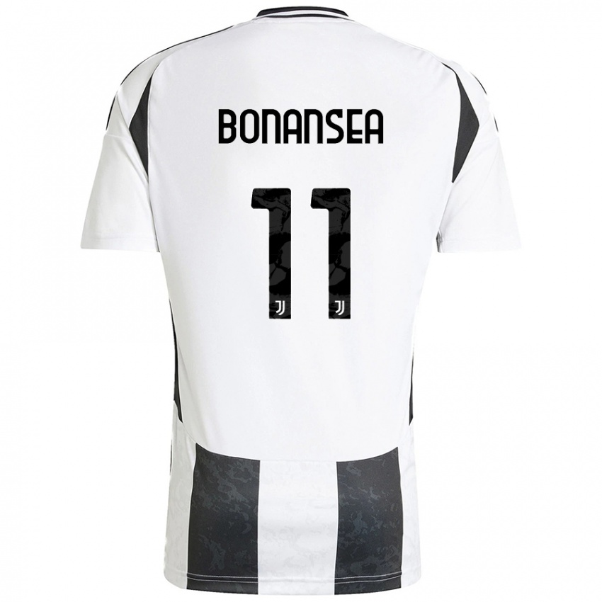 Criança Camisola Barbara Bonansea #11 Preto Branco Principal 2024/25 Camisa Brasil