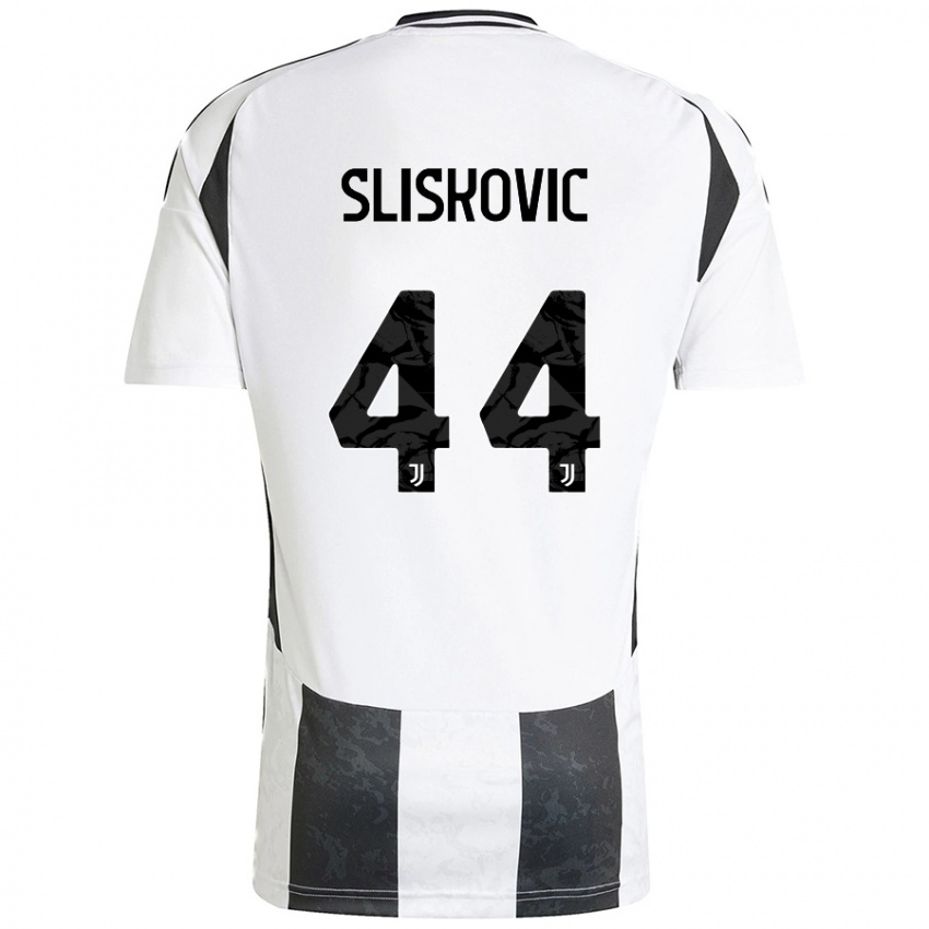 Criança Camisola Gloria Slišković #44 Preto Branco Principal 2024/25 Camisa Brasil